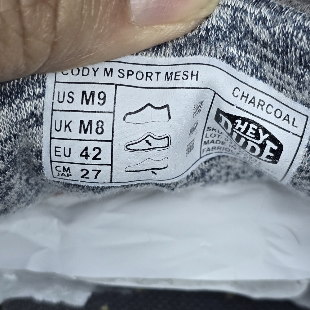HEYDUDE Cody Sport Mesh Men’s Shoes Size 10 - Picture 6 of 6